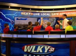 Hanging with the meteorologist